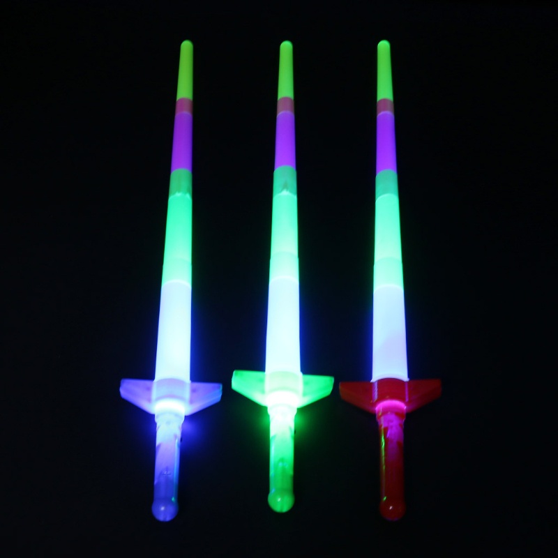 Mary Party Light Kedip Bintang Glow Extendable Light Mainan Rainbow Sword Party Night Concert Lamp