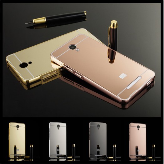 Aluminium Bumper Mirror Case Xiaomi Redmi Note 2, Note 3, Note 4, Mi4i, 3/3Pro, 4/4 Prime, Mi5S