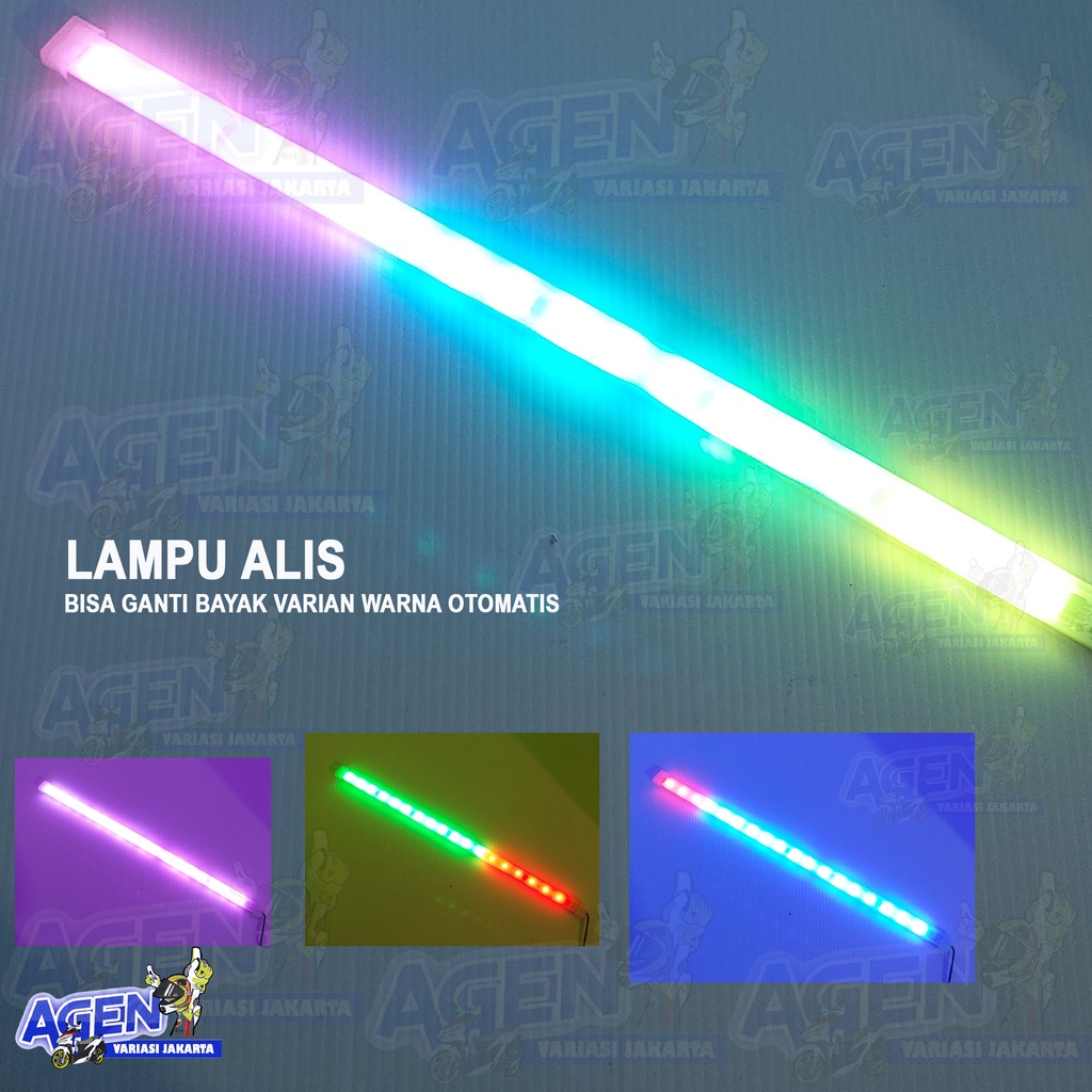 Lampu alis motor beat Lampu senja Lampu depan variasi motor Lampu alis Drl 30Cm UNIVERSAL