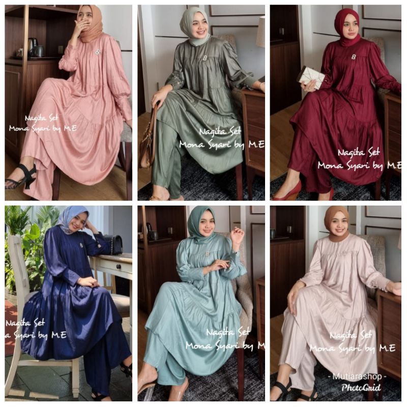 NEW NAGITA one set ORI MONA SYAR'I BY M.E