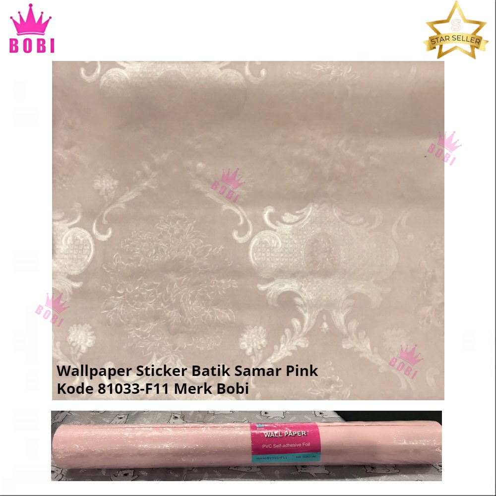 Wallpaper Sticker Motif Samar Pink 81033-F11 Wallpaper New /  Uk.9mx45cm