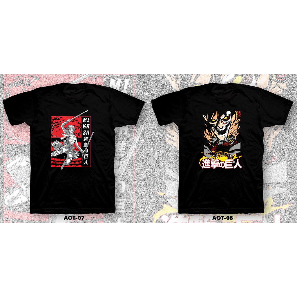 KAOS / TSHIRT 24s - ANIME/MANGA ATTACK ON TITAN .01