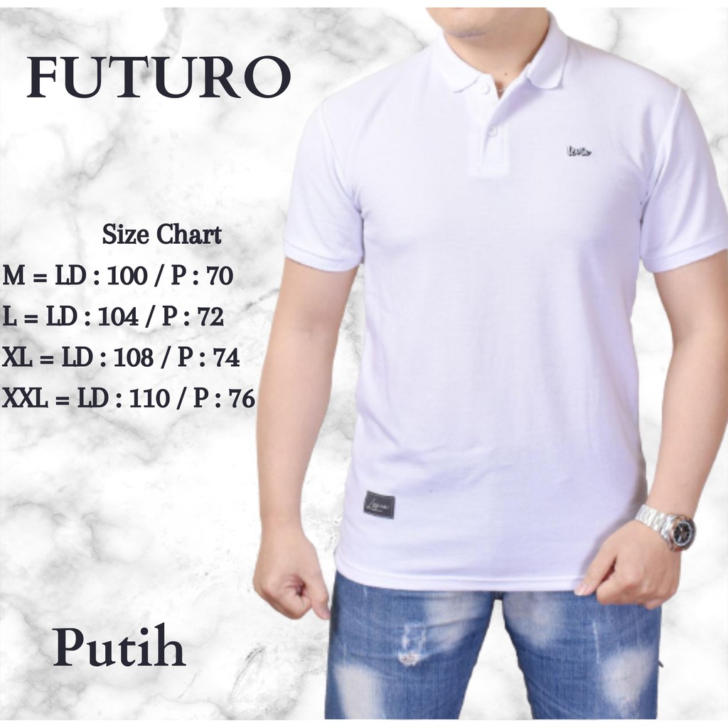 kaos kerah pria Basic Putih premium kaos polo shirt pria kaos wangky