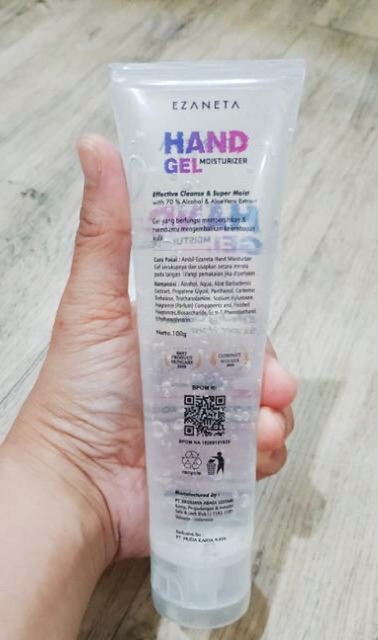 HAND GEL Moisturizer EZANETA With 70% Alcohol &amp; AloeVera Extract BPOM