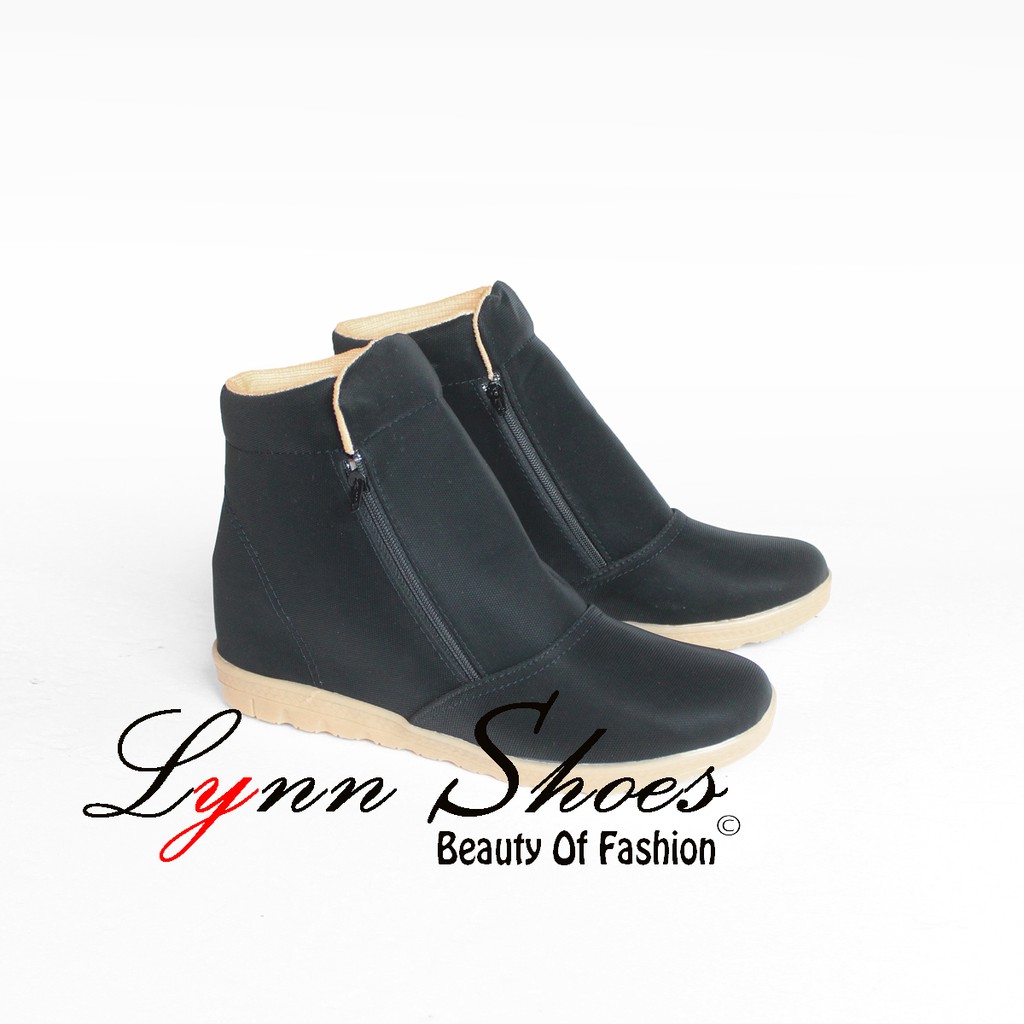 Lynn Boots Wanita BO16C - Coklat / Cream / Hitam