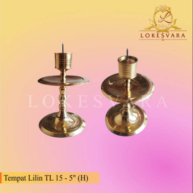 Tempat Lilin (Candle Holder) Sembahyang Kuningan TL15