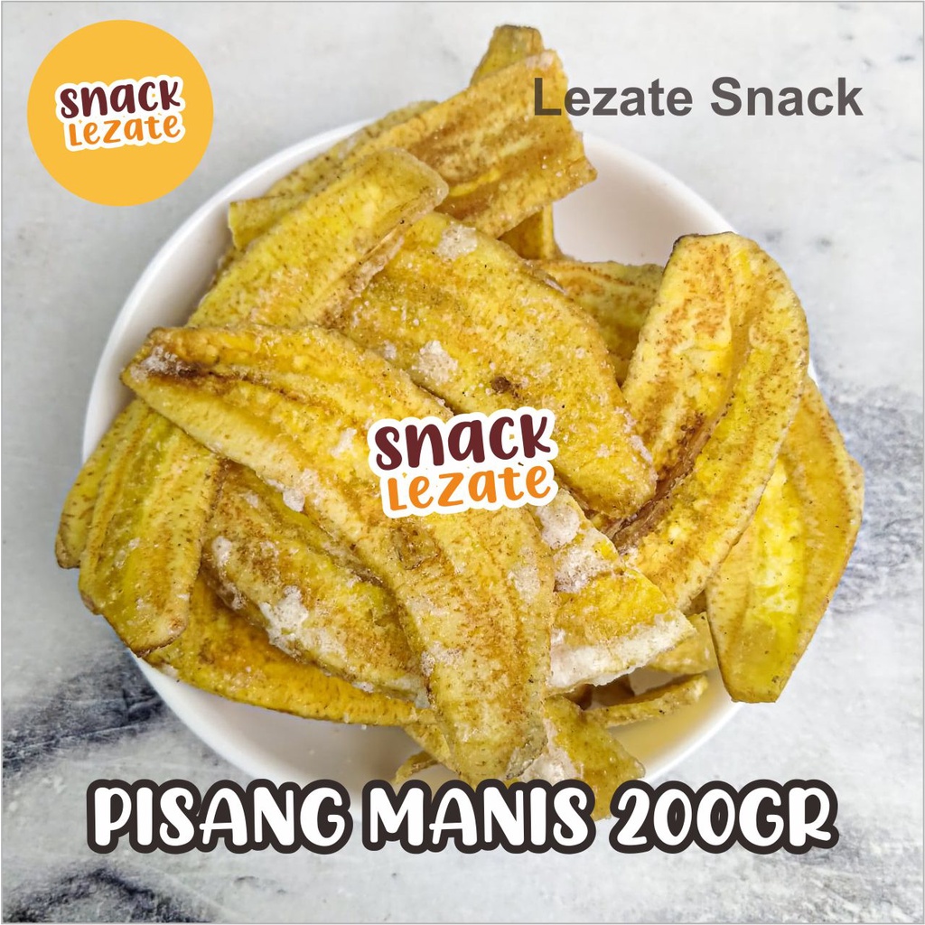 

Kripik PIsang Manis 200gr Kiloan Murah / Kripik Pisang Kepok Tipis Keripik Pisang Manis Madu Lampung LEZATE SNACK