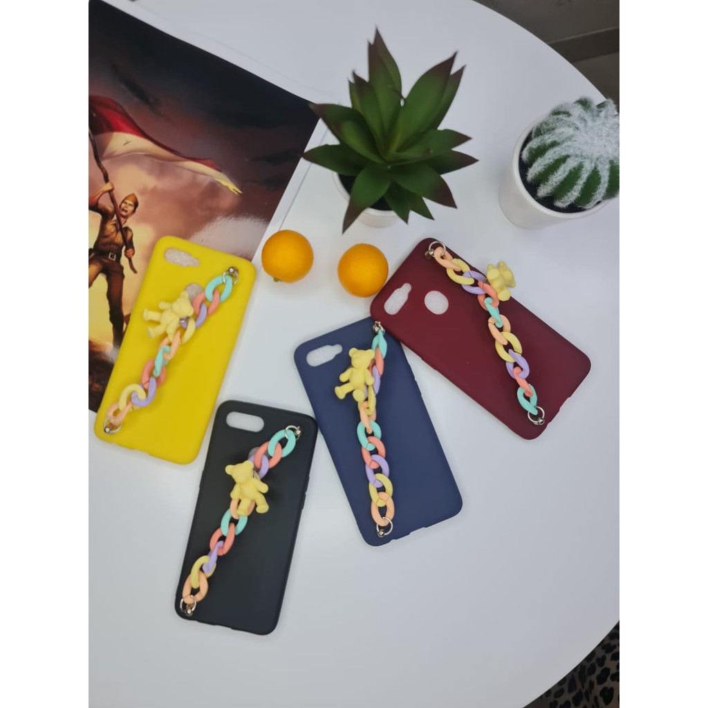 [CB] Softcase Rantai Bear - for Vivo V15 PRO Z1 PRO Y81 Y71 Y12 Y91 Y12S V11 PRO - Casing Handphone