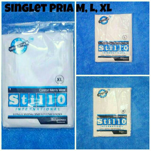 Singlet Stillo Kaos dalam Pria Murah Katun