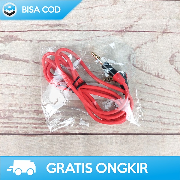 AUX CABLE MONSTER BEATS ROVTOP HIFI JACK 3.5 MM STRAIGHT 120 CM MERAH