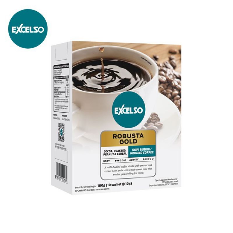 

Excelso Robusta Gold Coffee 10gr x 10 Sachet