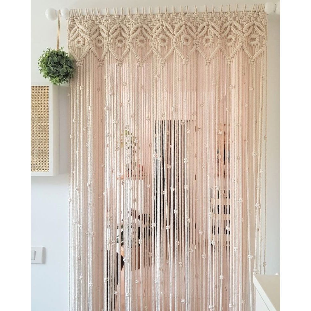 Tirai macrame / macrame curtain / gorden / Tirai pintu / Tirai jendela / Home decor / vintage