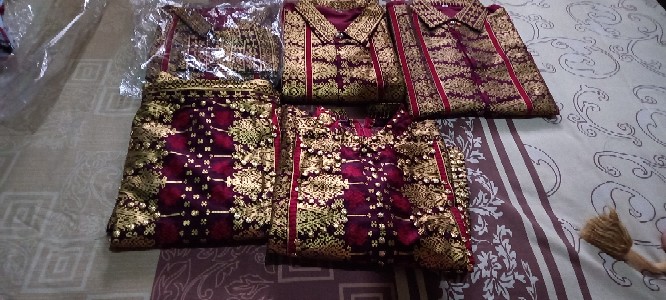 Setelan Batik Songket Palembang Mewah & Elegant Couple Keluarga