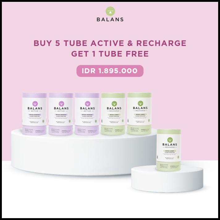 

Balans Promo Bundling Active & Recharge Buy 5 Get Free 1 | Fiber Drink
