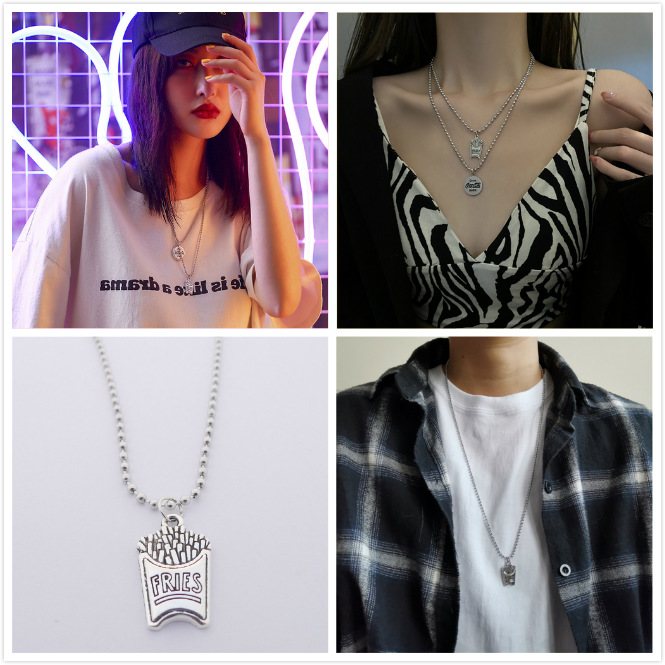 Ins Hiphop Bungee Pendant Aksesori Kalung A&amp;6