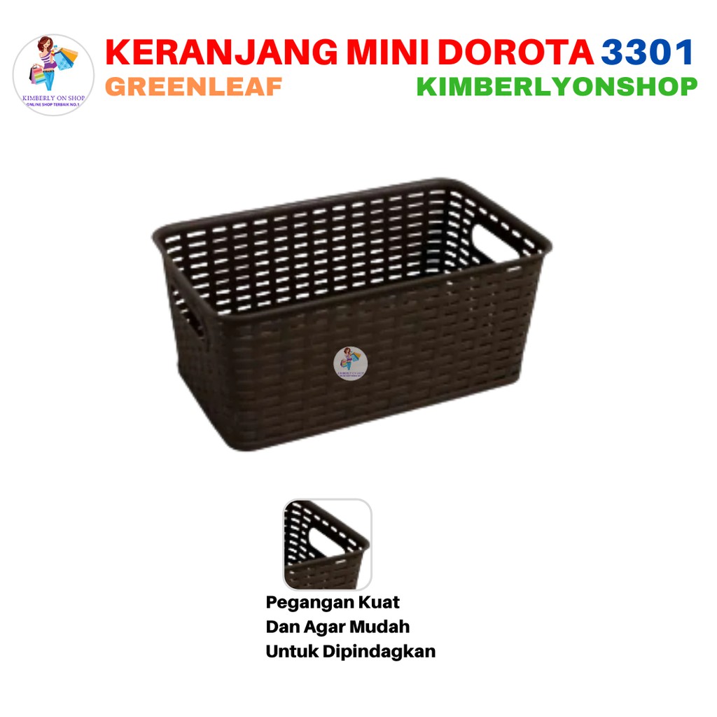 Keranjang Mini Serbaguna Dorota 3301 Green Leaf