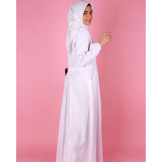 [CUCI GUDANG DEFECT] Abaya Putih Ihram Dannis Collection XS