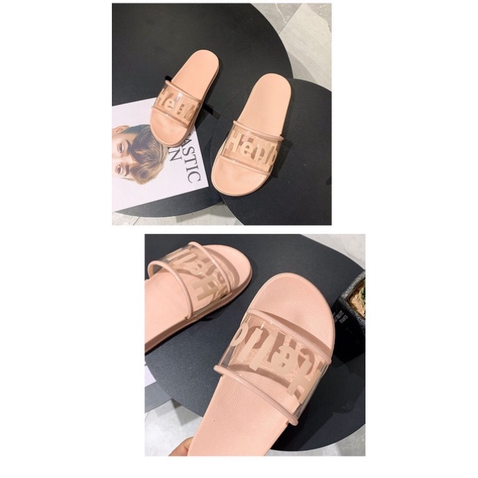 Sandal Jelly VIRAL !!! Sandal Wanita Slop Tulisan Hello / Sandal Slip On Cewek / Sandal Slop Karet Korea / Sendal Santai Rumahan / Sandal Korea Motif Terbaru