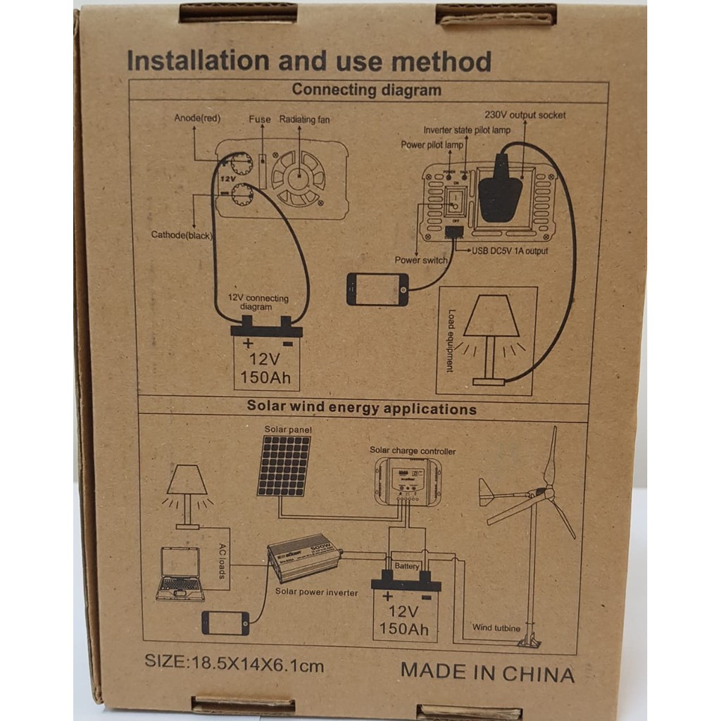 Solar Power Inverter Suoer 500 Watt 24V Original SFA-500B