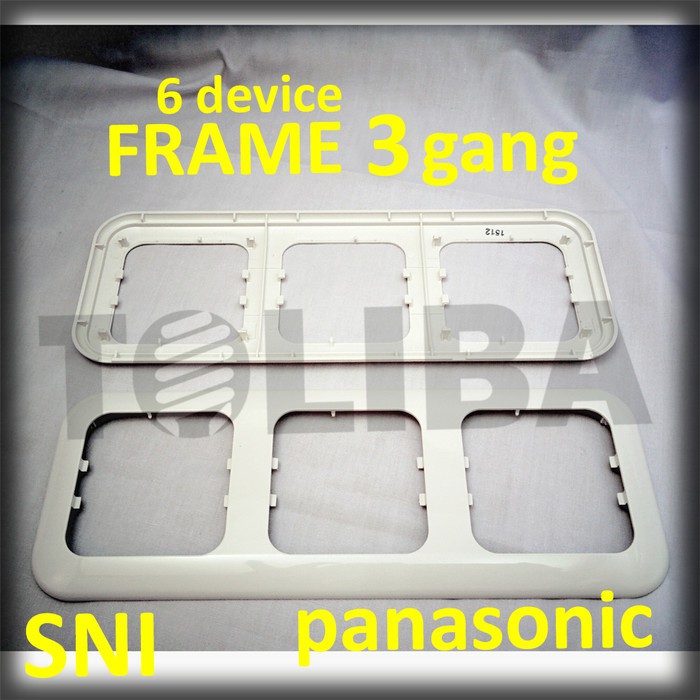 Langsung Order frame 3 gang 6 device panasonic WEJ7823W SNI / frame saklar panasonic Terlaris
