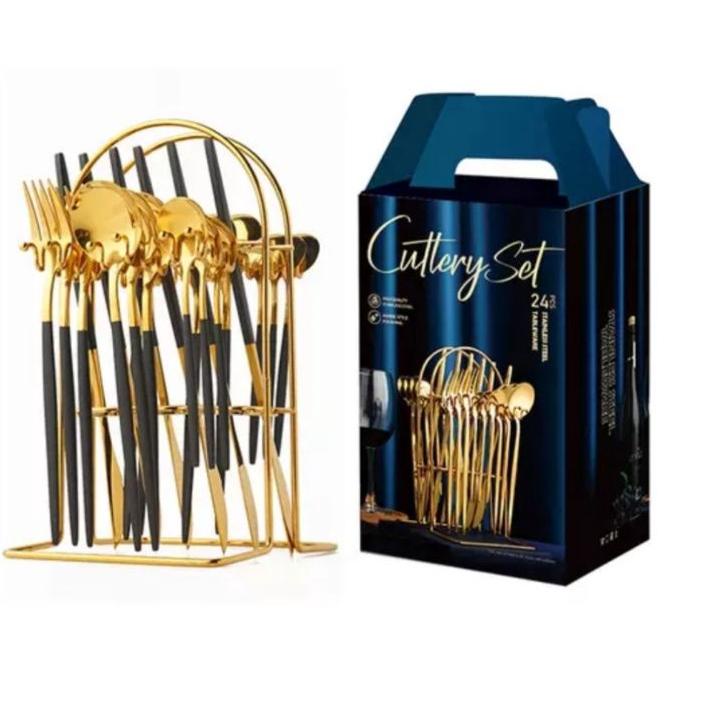 Terlaris AVELINE SENDOK SULTAN SET / SENDOK GOLD / CUTLERY SET / STAINLESS  STEEL / SENDOK GOLD BULA