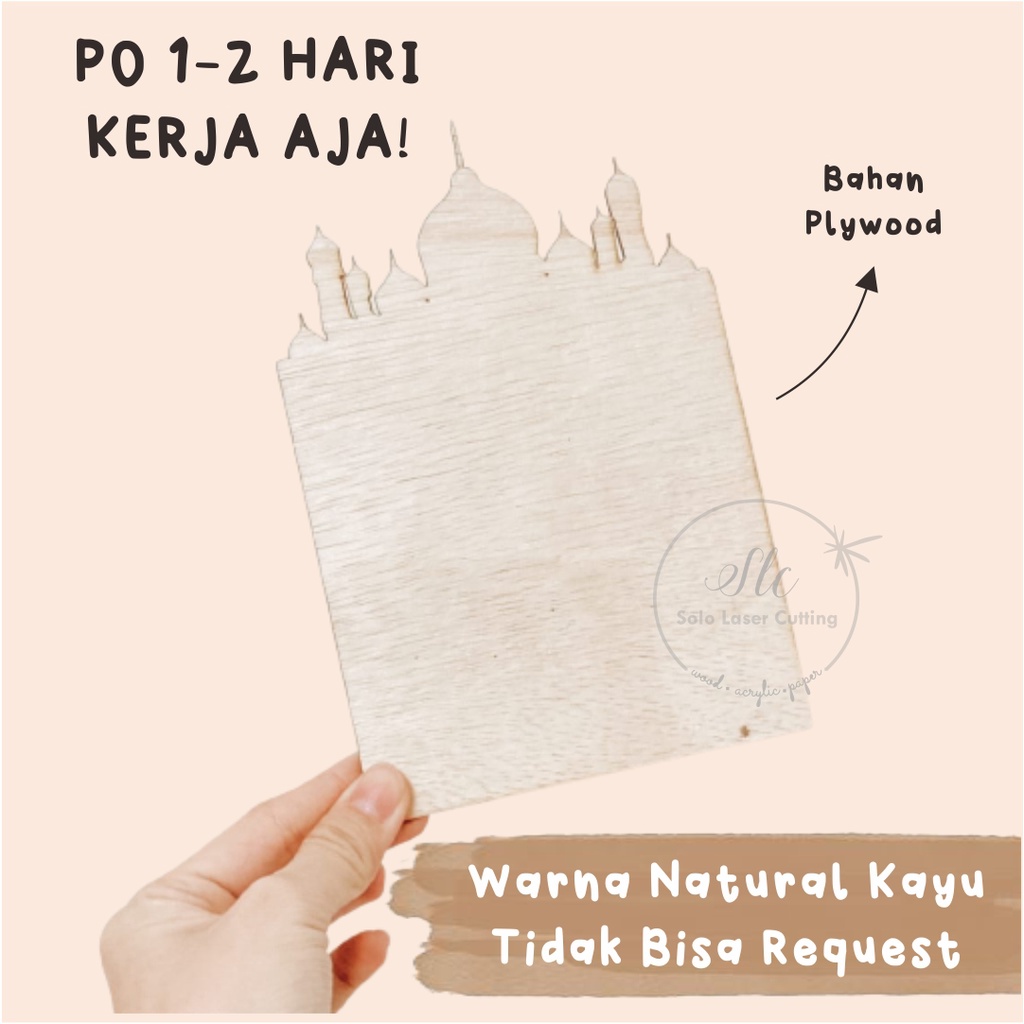 TATAKAN CARD LM BENTUK MASJID DEKORASI MAHAR SCRABBOOK ISIAN MAHAR BAHAN PLYWOOD