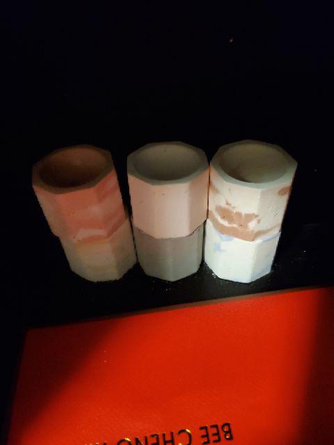 Pot Mini Marble Merah Putih | Pot Sukulen