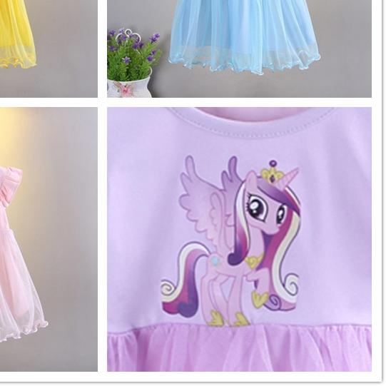 Cutetrik Unicorn Baju Dress Anak Perempuan 1 2 3 4 5 Tahun Import Princess Skirt Elsa Dres Anak Baju