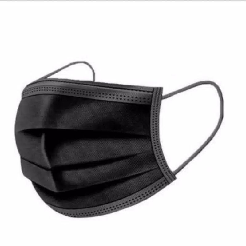 Masker 3PLY Hitam Masker Hitam 3 PLY Masker Medis SHUMU BLACK