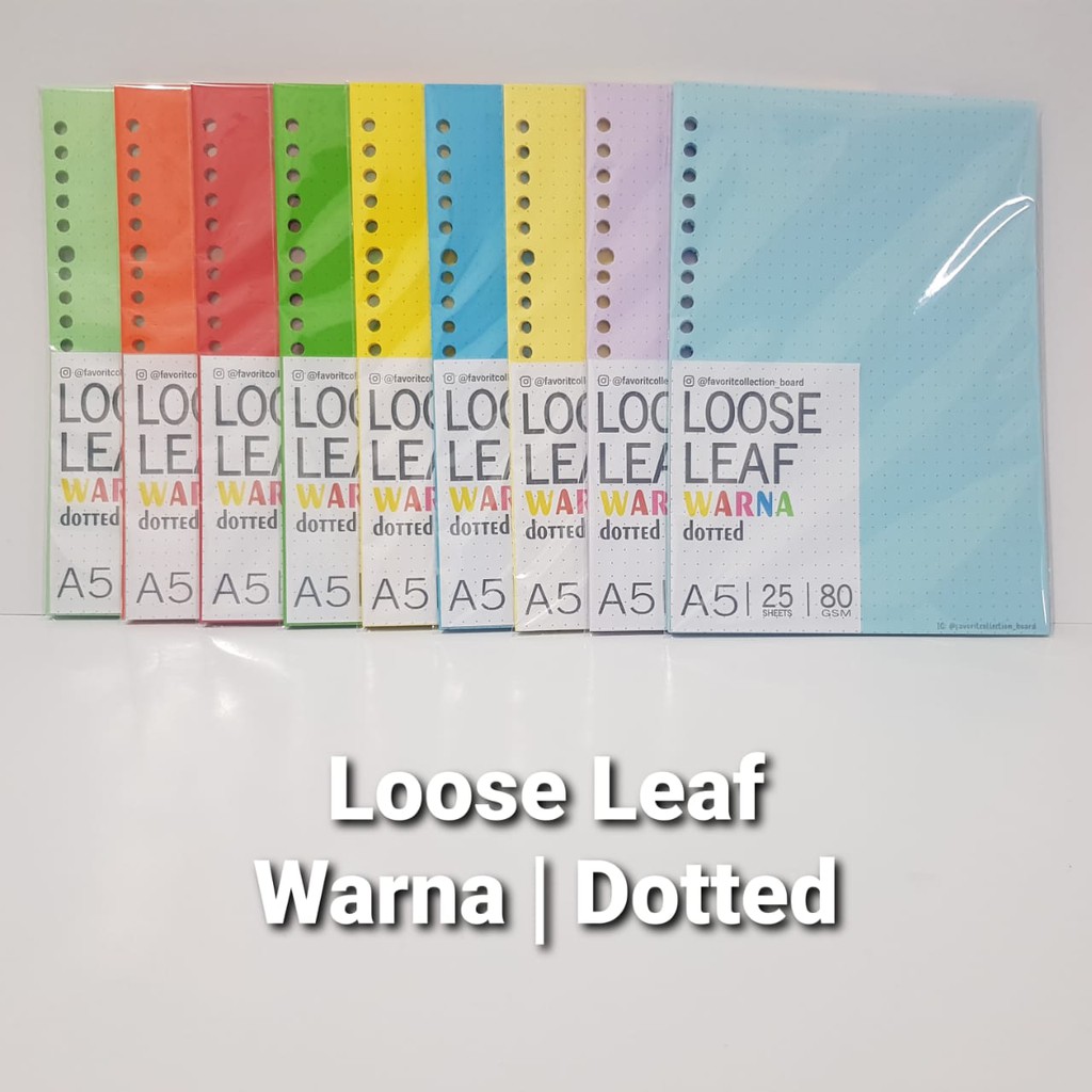 

LOOSE LEAF GRID DOTTED WARNA A5