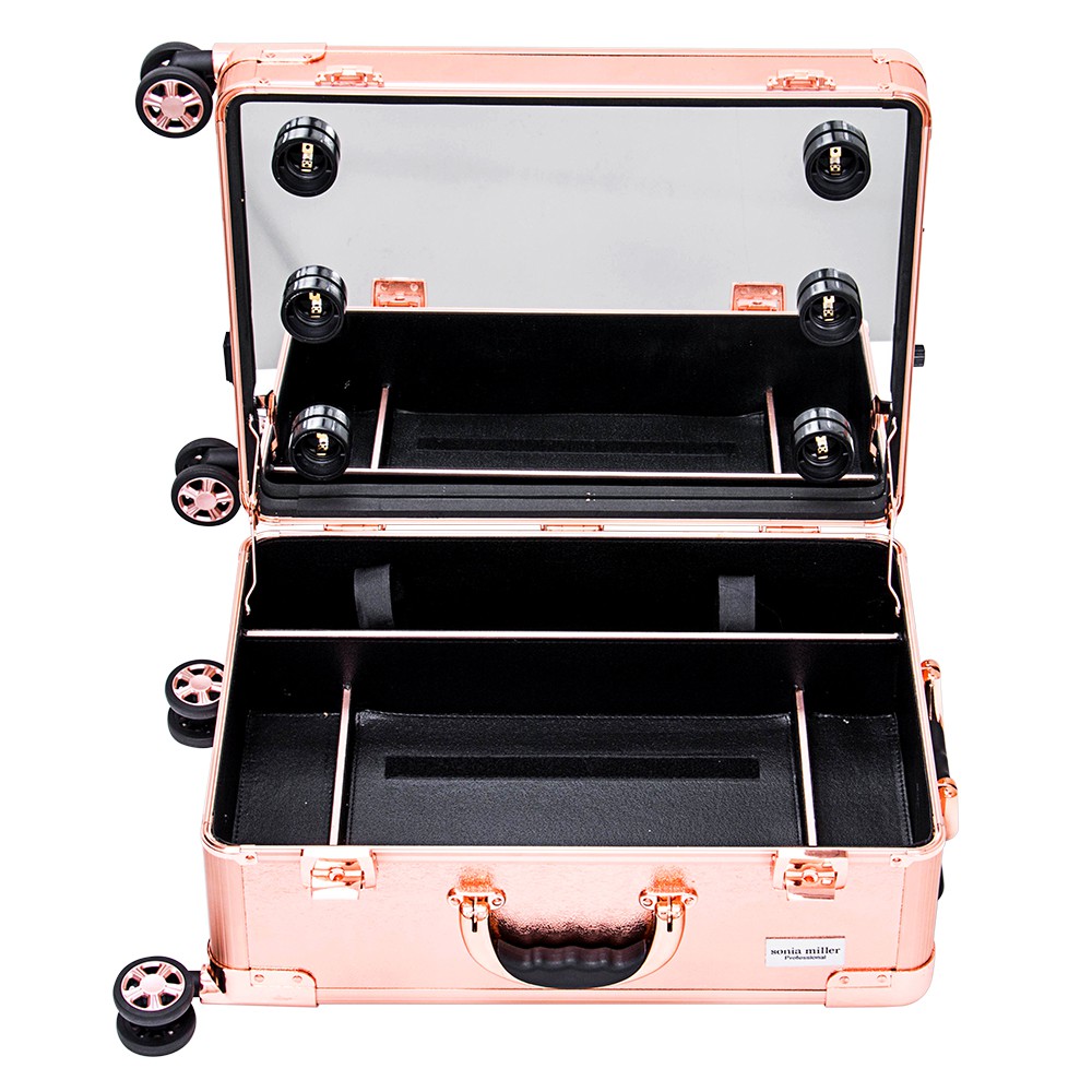 Sonia Miller Beauty Makeup Case With 6 Tri-Color Led Light Bulbs&Legs