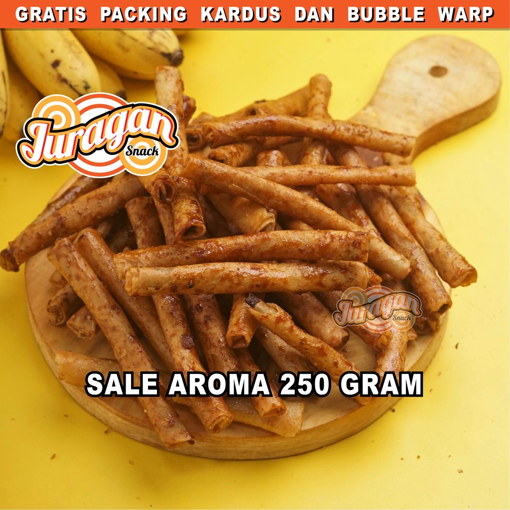 

SALE PISANG LUMPIA GULA AREN 250 gram pisang aroma snack kiloan makanan ringan jajanan cemilan camilan manis murah