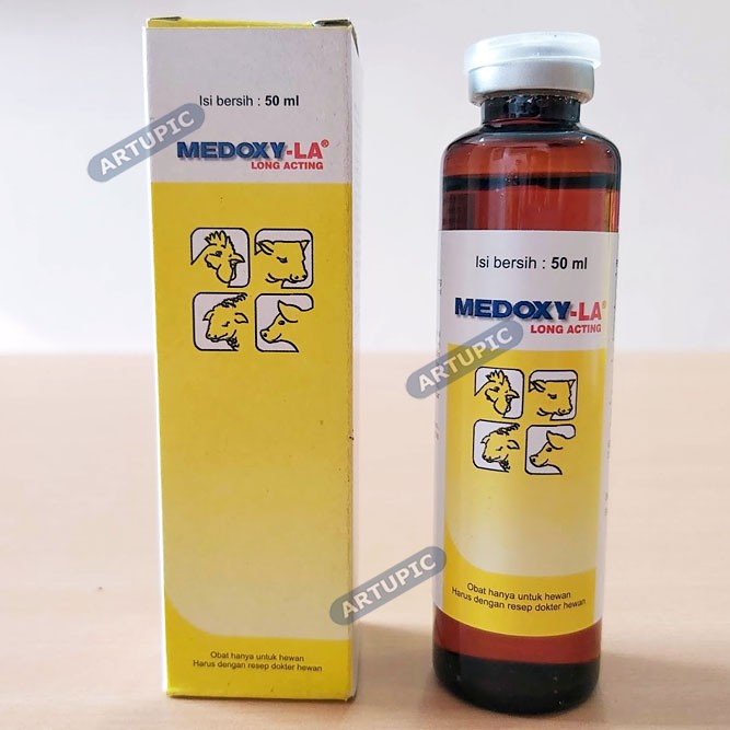 Medoxy-LA 50 ml Obat OTC crd korisa snot kolera ayam unggas babi