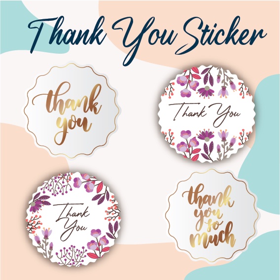 

Sticker Thankyou cutting bundar