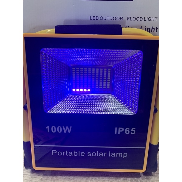 Lampu Sorot Led Solar Emergency 100W 200W Portable / Lampu Tenda