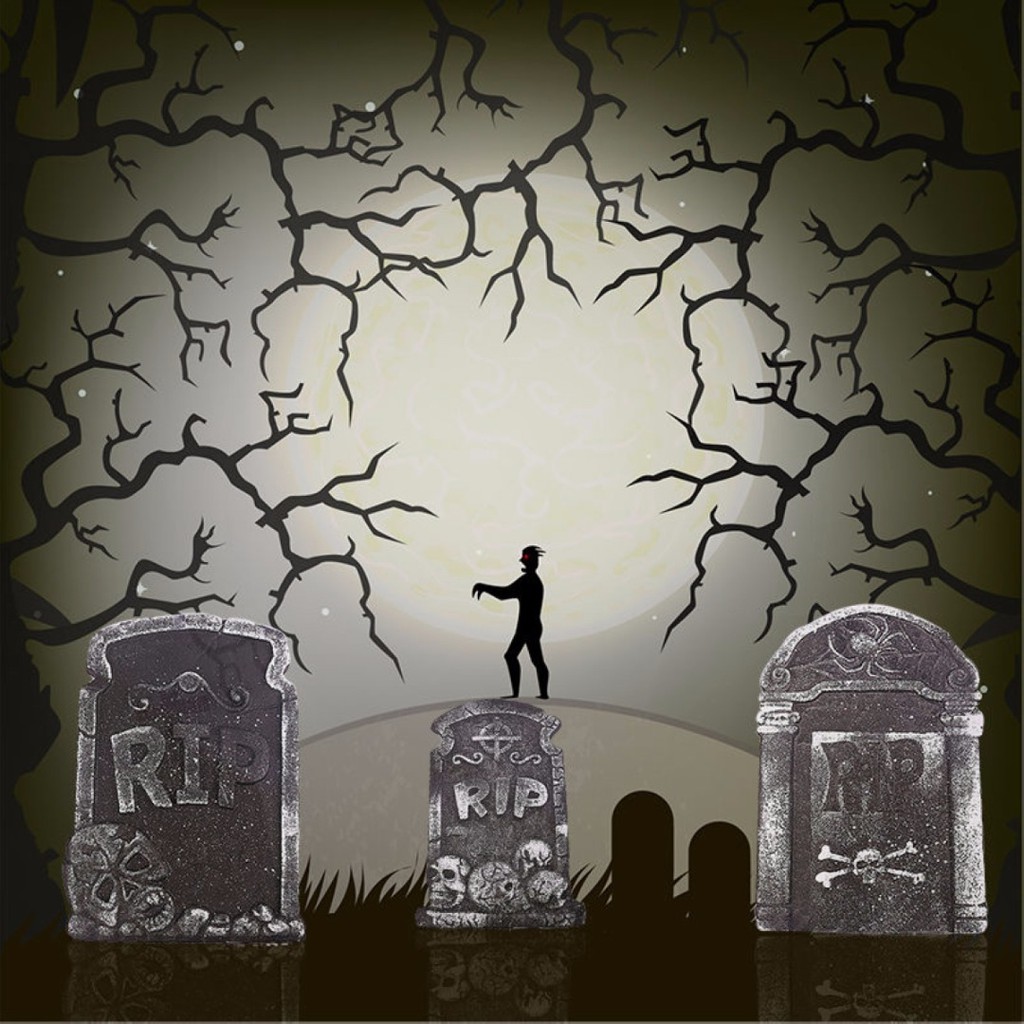 2pcs Dekorasi Halloween Bentuk Rumah Hantu Untuk Indoor Outdoor