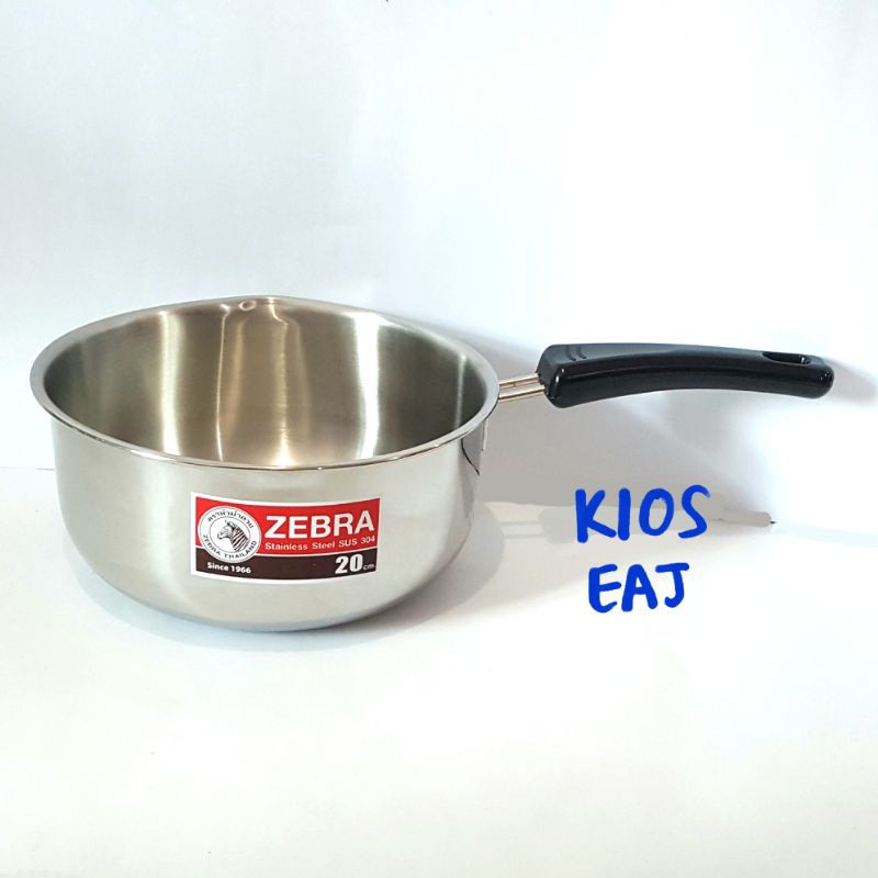 Panci Susu Zebra 20 cm Tanpa Tutup / Sauce Pan Zebra 20 cm 166306