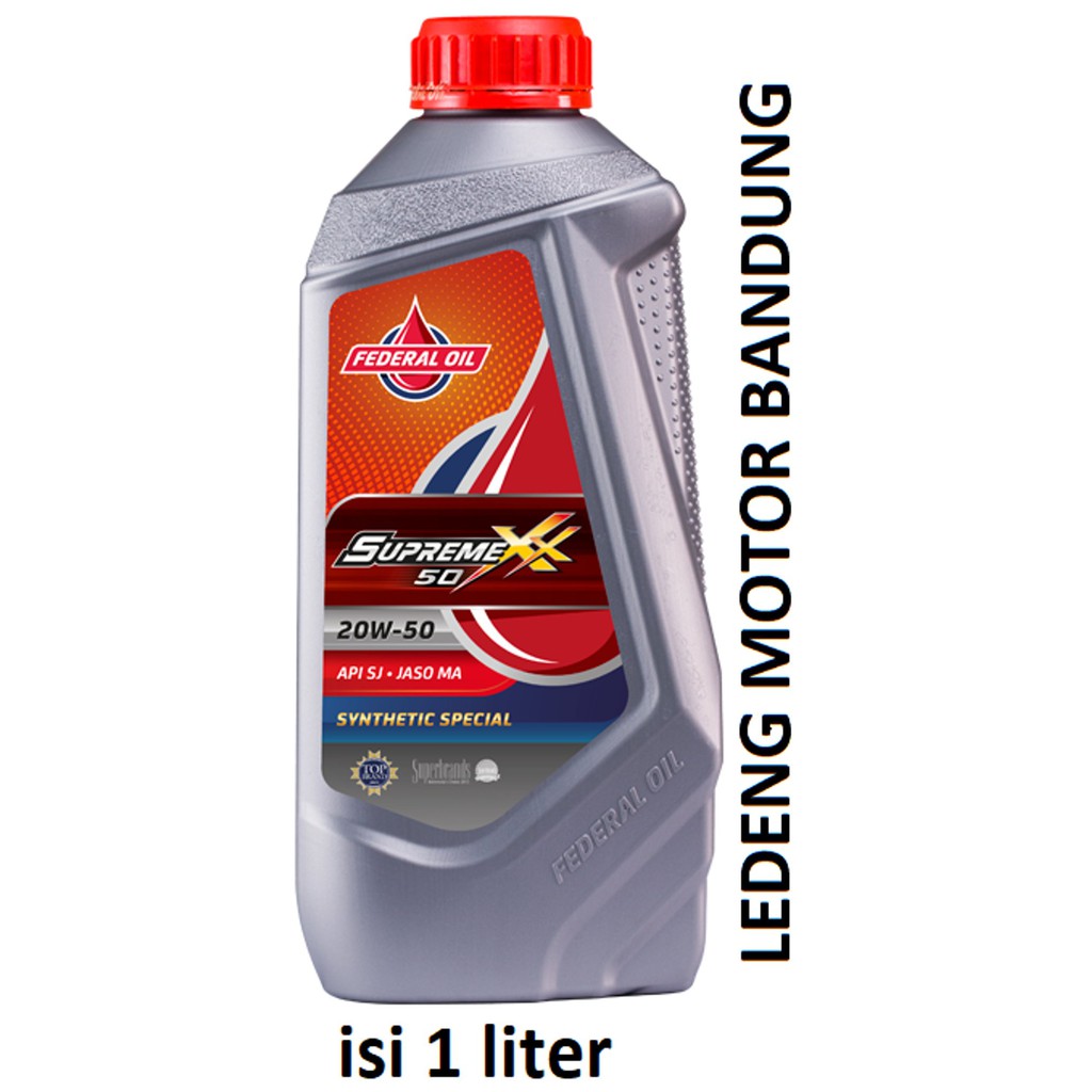 Sr- Oli Federal Supreme XX 20w50 API SJ Jaso MA Motor Bebek 1 Liter SLO4
