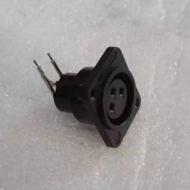 Socket canon body XLR female 3 lubang body PVC