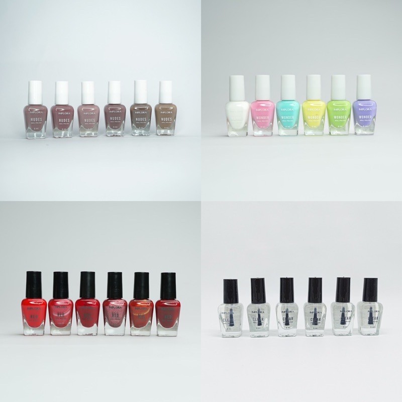 ★ BB ★ IMPLORA Nail Polish | IMPLORA Kutek | Red Clear Nudes Wonder 1PCS