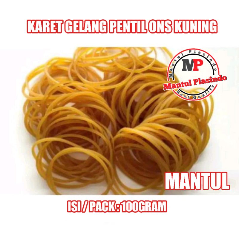 isi 100gram Karet Gelang Kuning Ons - Karet Salem