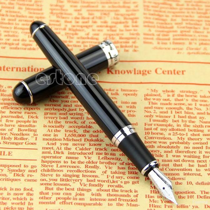 (BISA COD) ZZ164 Pen Fountain Jinhao X750 Deluxe Medium Nib 18kgp Warna Hitam TERBATAS Kode 371