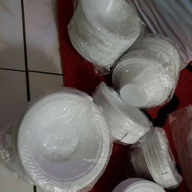 1 Dus Mangkok Plastik Putih Susu Mangkuk Kuah M5 M6 M7 Acara Tebal Catering Sip  Gojek Grosir