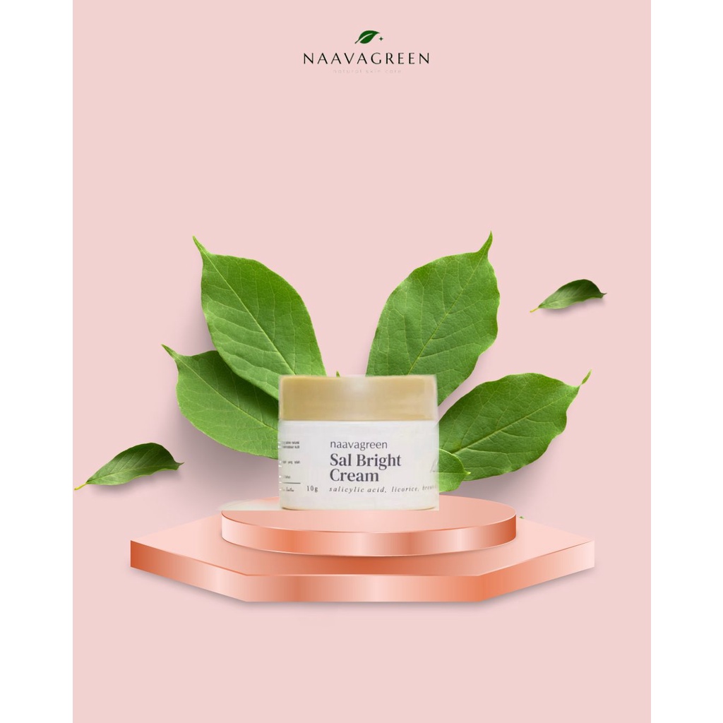 ￼NAAVAGREEN Sal Bright Cream - Melembabkan dan membunuh bakteri penyebab jerawat
