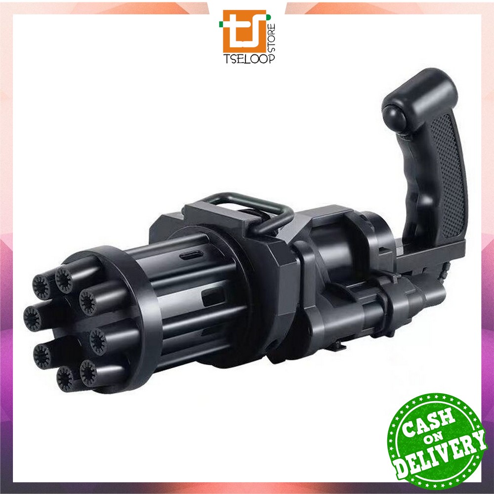 OFM-M197 Mainan Bubble Gun Pistol Gelembung Sabun Anak Buble Gun Elektrik Machine Gun Bubble Busa-M197 - HITAM