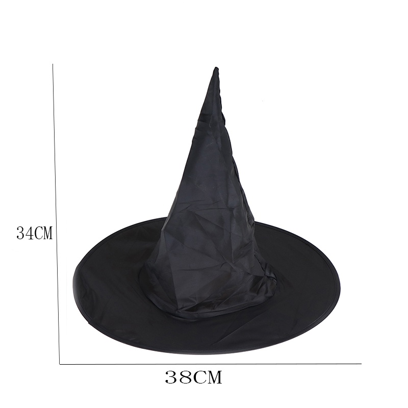 Topi Penyihir Wanita Warna Hitam Untuk Kostum Halloween