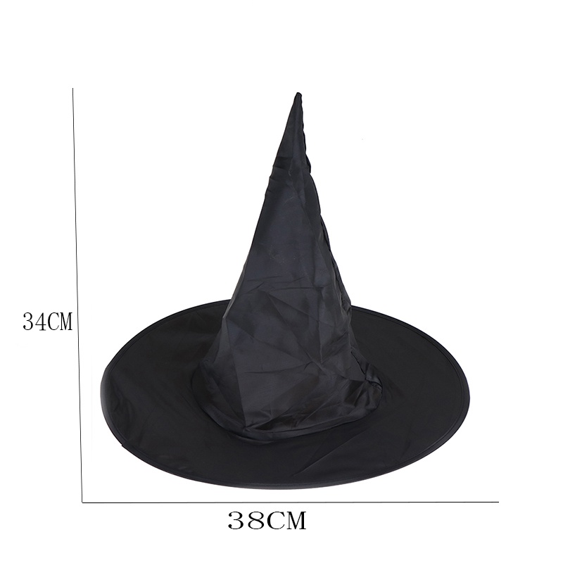 Topi Penyihir Warna Hitam Untuk Kostum Halloween