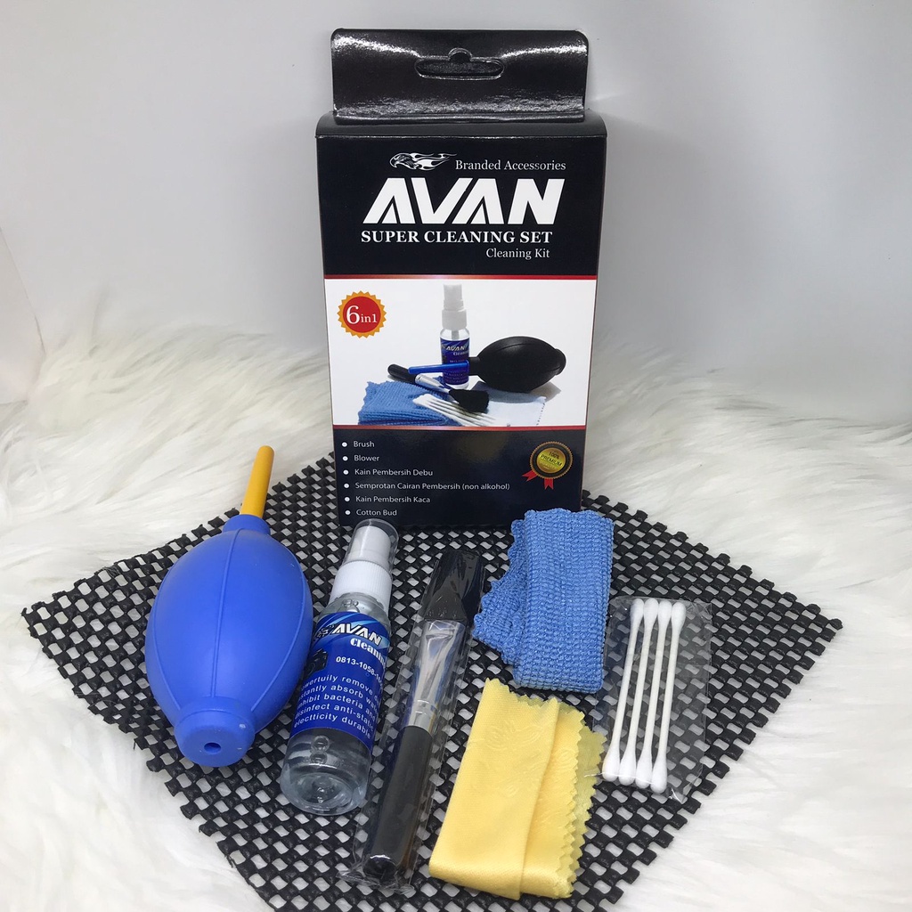 AVAN CLEANIG BESAR Pembersih LCD LED Monitor Kamera Laptop Cleaner Kit Avan 6 in 1 Serbaguna Murah