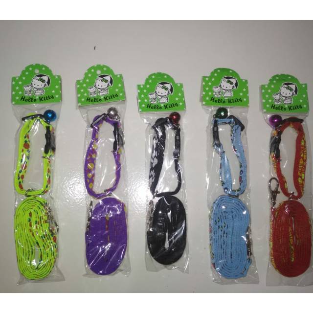 Harness O / Kalung Kucing plus Tali Tuntun Kucing / Kelinci / Musang / Anjing