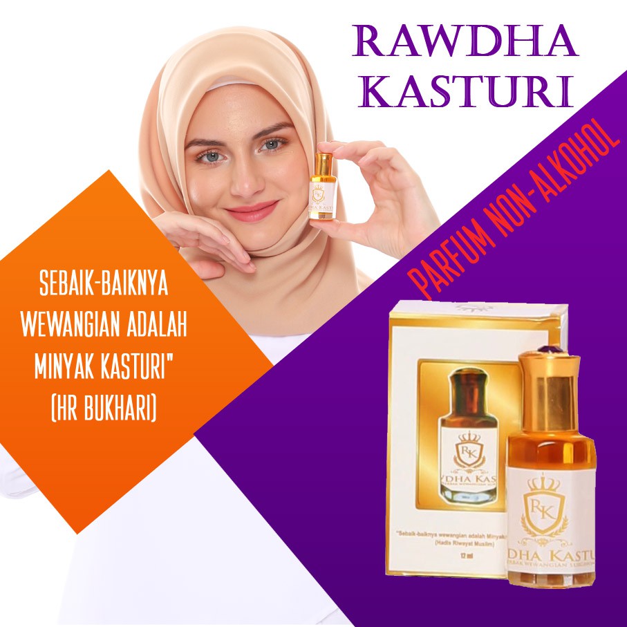12ML Deer Musk Oil / Kasturi Parfum Minyak Wangi Arab Rawdha Kasturi
